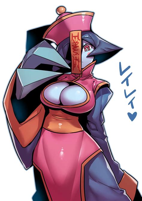 tukiwani lei lei capcom vampire game highres 1girl blue skin