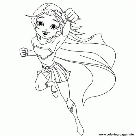 print supergirl coloring pages chicas super heroes paginas