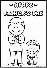 Father Colouring Muslim Kids Pages Sheet Printable Lovely Colour Girl sketch template