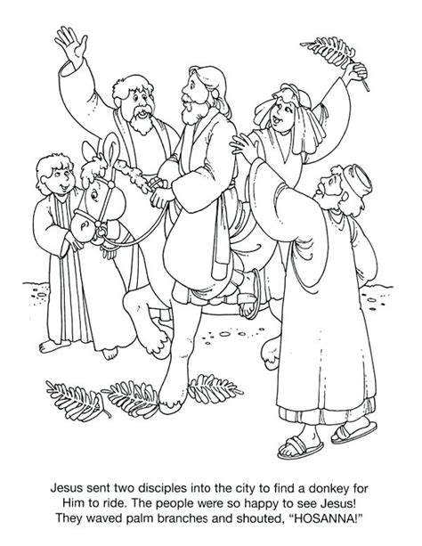 palm sunday coloring pages  preschoolers  getcoloringscom