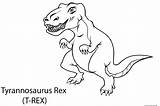 Dinosaur Coloring Pages Printable Kids Rex Tyrannosaurus Print sketch template