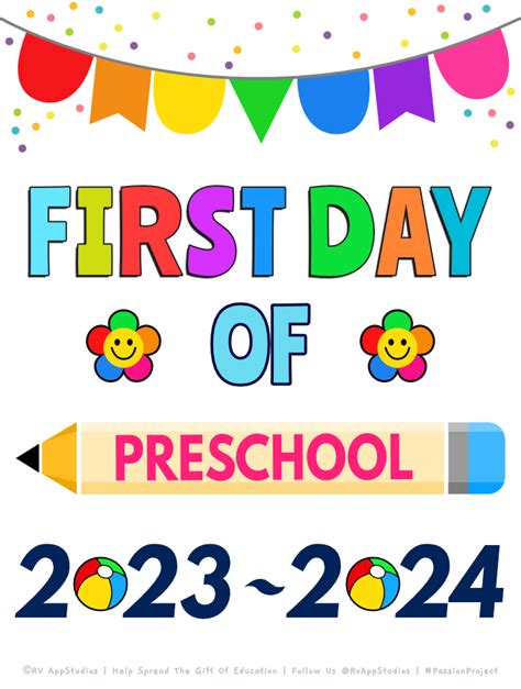 day  preschool  signs