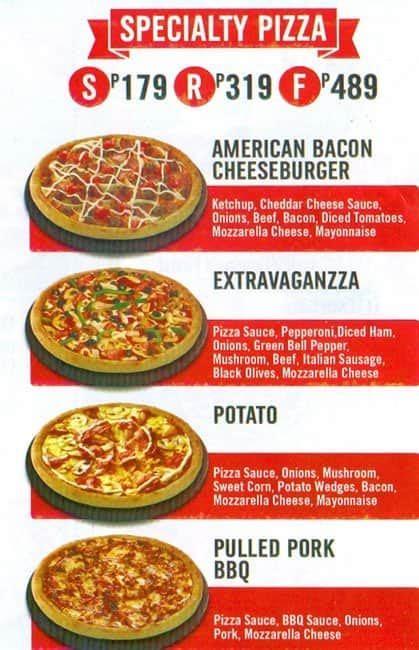 dominos pizza menu menu  dominos pizza greenhills san juan city zomato philippines