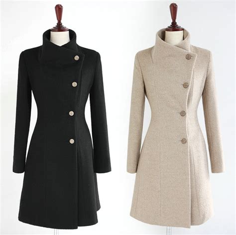 fitted pea coat womens fashion women s coat 2017