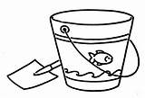 Pail Bucket Clipart Beach Sand Clip Shovel Coloring Spade Line Vintage Cliparts Pages Panda Chair Drawing Draw Getdrawings Projects Cute sketch template