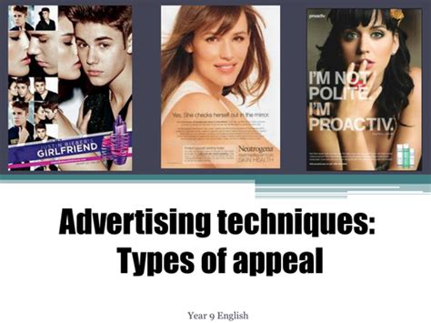 types of appeal used in advertising by lrigb4 teaching resources