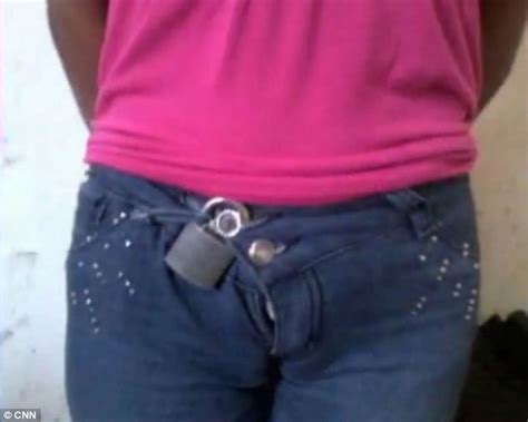 mexican man made girlfriend wear padlock on her jeans so she d be faithful daily mail online