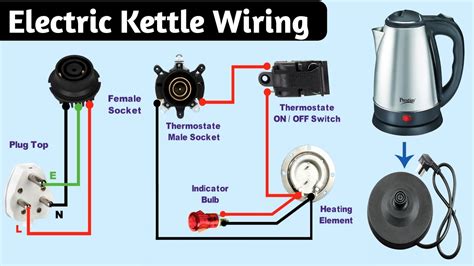 video electric kettle wiring diagram electric kettle wire connection water heater jug