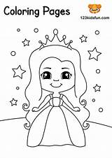 Coloring Pages Girls Kids Princess Boys 123kidsfun Fun sketch template