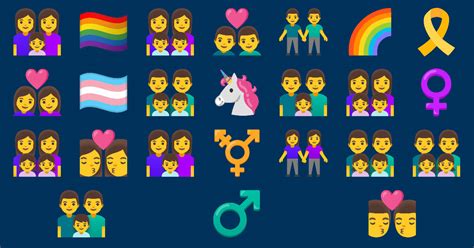 🏳️‍🌈 Lgbt Emojis 👨‍ ️‍👨 🦄 🏳️‍⚧️ ♀️ 👬 👨‍👨‍👧‍👦 👭