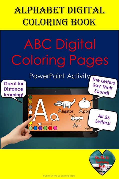 abc digital coloring pages  preschool  kindergarten  sound