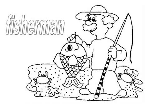 fisherman coloring page coloring sky