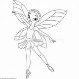 Fairy Ballerina Coloring Pages Getdrawings Getcolorings Choose Board sketch template