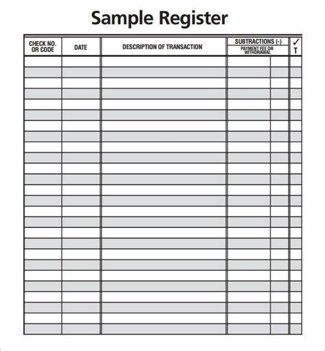 freeprintablecheckregisterstemplate checkbook register printable