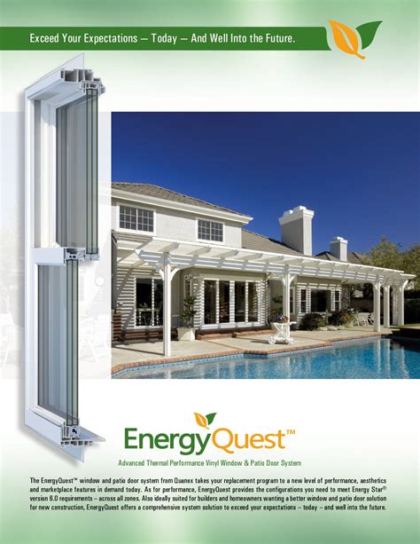 energyquest sliding patio door system quanex quanex
