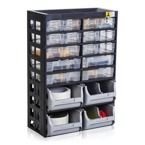 multi drawer basic  cabinet  storage drawers boxes  industry  plasticboxshop uk