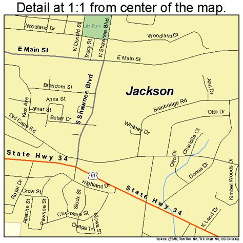 jackson missouri street map
