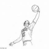 Lebron Miami Basketball sketch template