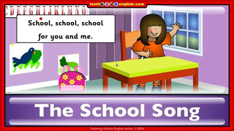 school song learn english with youtube