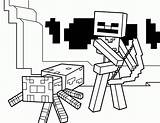 Coloring Minecraft Pages Printable Comments Skeleton sketch template