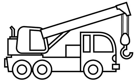 crane truck coloring pages  realistic  cartoon version coloring