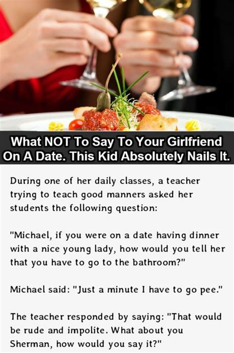 What Not To Say To Your Girlfriend On The First Date Humor