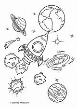 Space Coloring Kids Pages Rocket Printable Planet Sheets Choose Board Print sketch template