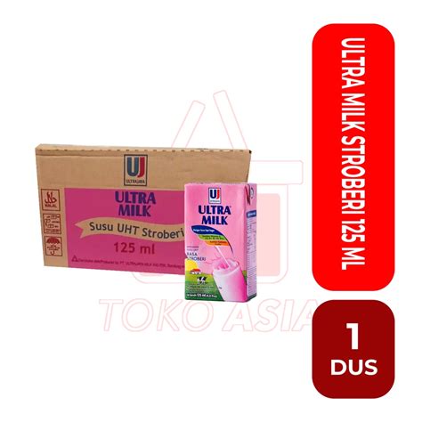 Jual Ultra Milk Stroberi 1 Dus 40x125ml Shopee Indonesia