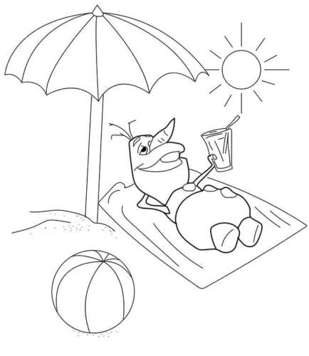 olaf summer coloring pages olaf coloring pages getcoloringpages
