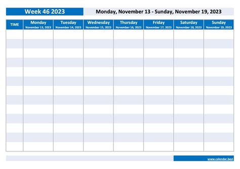 week    calendar  weekly schedule  print