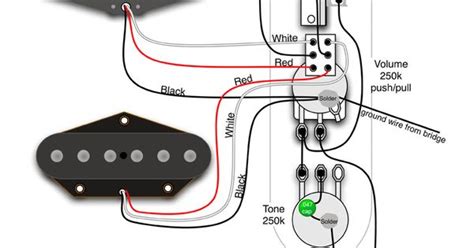 tele wiring diagram  tapped pickups  pushpull telecaster build pinterest guitars