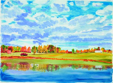 paint  beautiful landscape painting