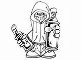 Graffiti Gangster Cartoon Drawing Characters Spray Draw Character Drawings Paint Cholo Cool Sketch Ghetto Gangsta Cans Monster Clipart Gta Simple sketch template