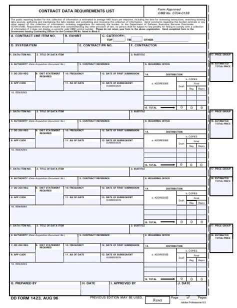 Download Fillable Dd Form 1423