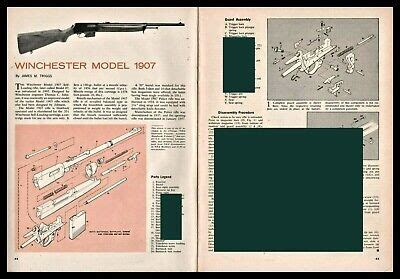 winchester  rifle exploded view parts list disassembly assembly article ebay