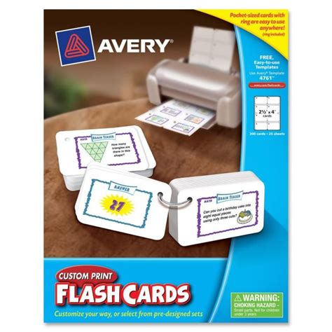 avery printable flash cards ave officesupplycom