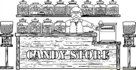 candystorebw coloring page  printable coloring pages candy