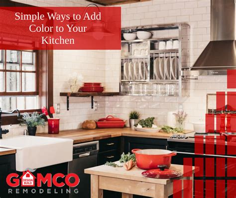 simple ways  add color   kitchen gamco remodeling