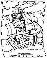 Pirate Boat Coloring Pirates Kids Big Roger Jolly Pages Flag Color Print sketch template