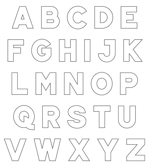 print giant letters   alphabet large printable letters