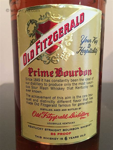 oldfitzgeraldprimeyrbacklabel whiskey id identify vintage  collectible bourbon