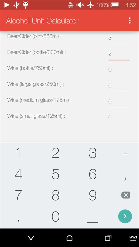 alcohol unit calculator apk  android