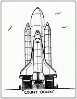 Coloring Pages Spaceship Nasa Printable Space Kids Count Down Shuttle Solar System Rockets Rocks Shuttles Color sketch template