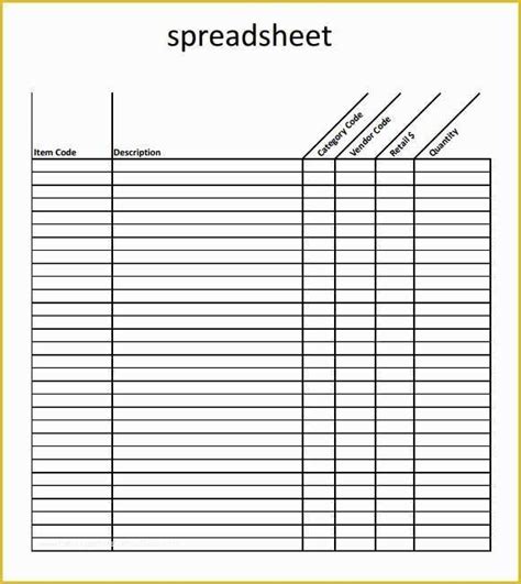 blank spreadsheet templates      printable blank spreadsheet