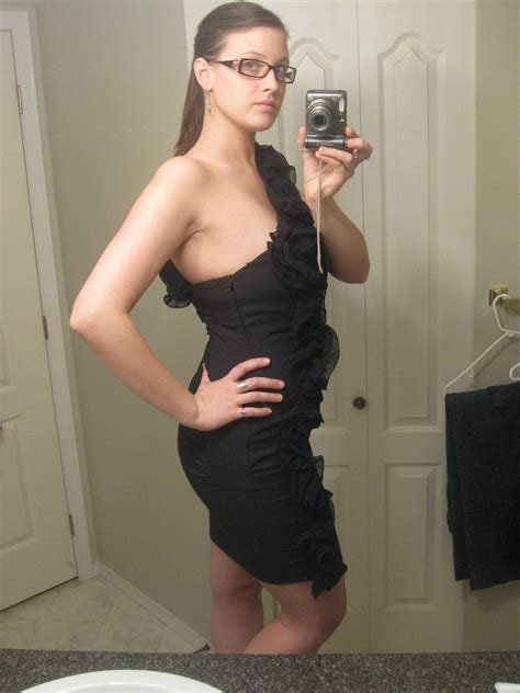 sexy brunette in black dress with glasses selfshot amateur sorted by position luscious