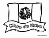 Mayo Cinco Coloring Flag Pages Mexican Mexico Dibujos Para Colorear Color Colormegood sketch template