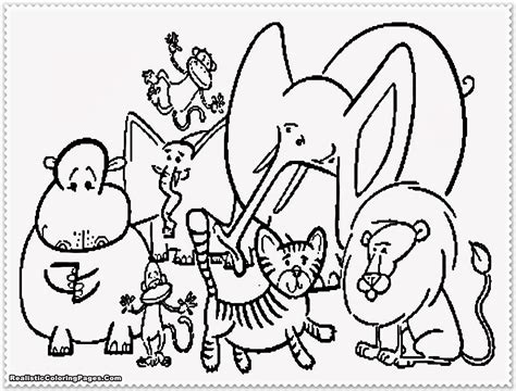 coloring page zoo  animals printable coloring pages