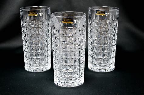 crystal glass water glasses set   highball glasses oz etsy australia