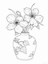 Flower Coloring Book Arrangements Floral Pages Drawing Choose Board sketch template