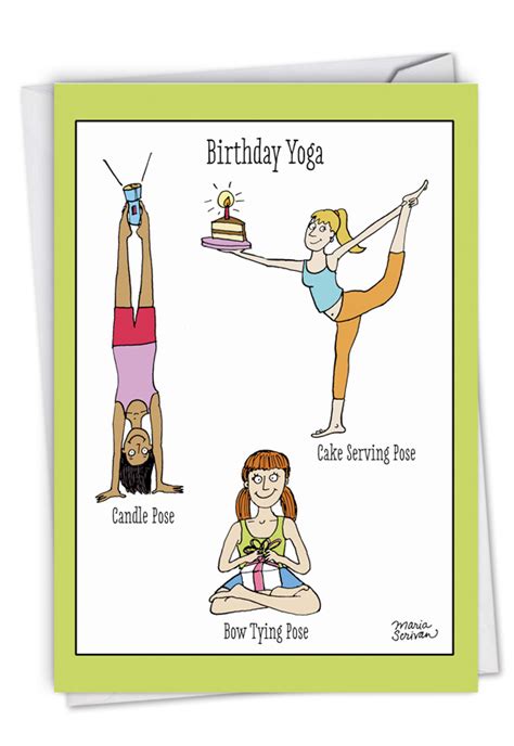 Birthday Yoga Posing Exercise Cartoons Birthday Greeting